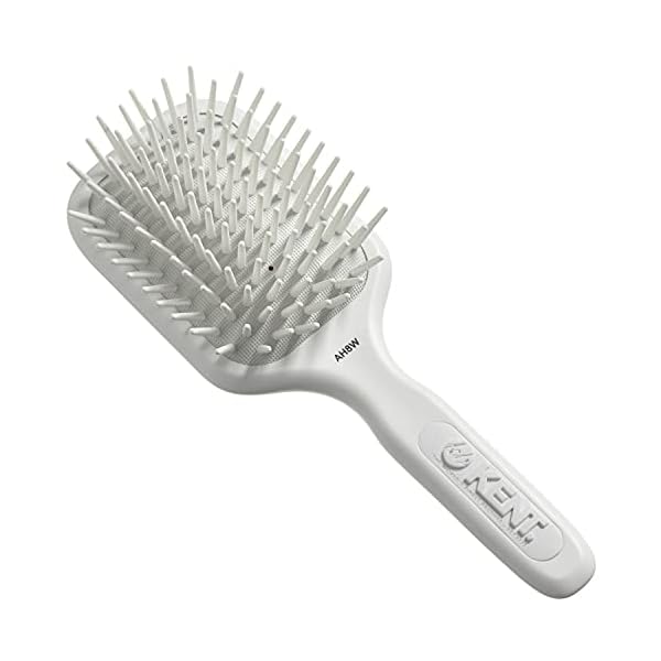 Kent AH8W Airhedz Cushion Paddle Brush - Scalp Massager and Detangler Brush - The Hair Brush for Thick Hair - Scalp Massager Hair Growth Stimulator - Hair Detangler and Curly Hair Brush