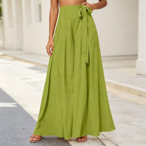 Culottes for Women Fashion 2026 Summer Fall Green Medium — view 2