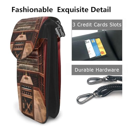 Petit sac à main en cuir compact et logeable avec bandoulière réglable imprimée - 3