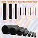 127PCS Heat Shrink Tubing Kit, 2:1 Shrink Ratio, 7 Sizes Assorted Marine Grade Industrial Sleeving Tube Wrap Cable Wire Kit for DIY, Long Lasting Insulation Wire Shrink Wrap Tubing- Black