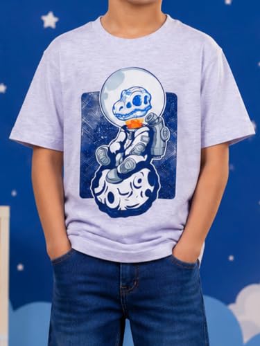 Image of KiddoPanti Boys Printed Co-Ords Set | 100% Cotton & Cottnon Spandex Woven | Drop Shoulder Tshirt with Jeans | Graphic Printed Design| Outerwear For Kids
