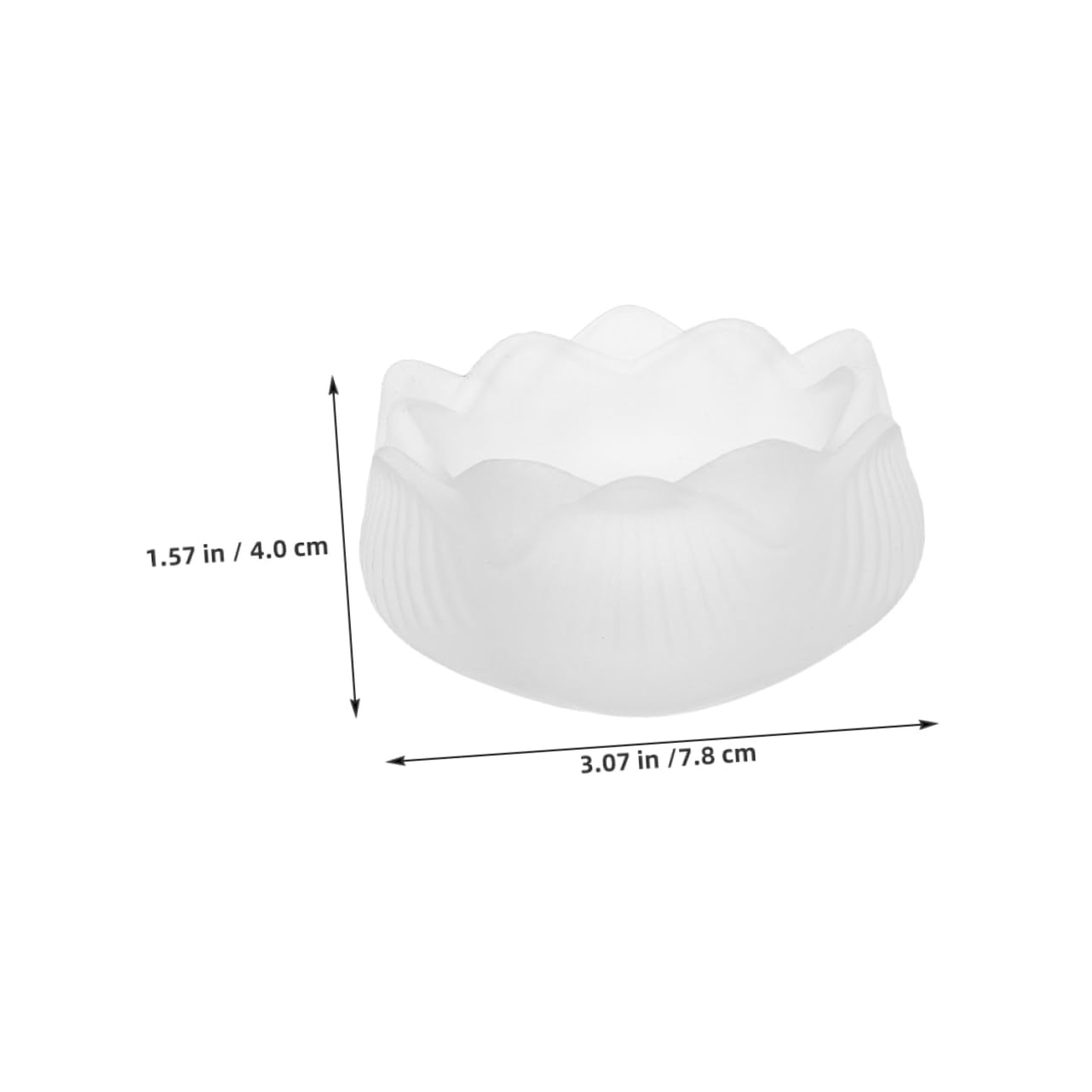 Portavelas de Loto de Cristal Blanco, 4 Piezas, para Té | Base Artesanal en Vidrio, Forma de Flor, Uso en Oración y Altares Domésticos, Diseño Simbólico