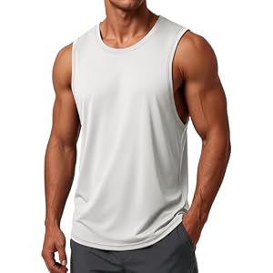 MAGCOMSEN Men's Tank Tops Sleeveless Workout Gym Shirts Dry Fit Muscle Cut Off Athletic Swim Summer Tee Shirt