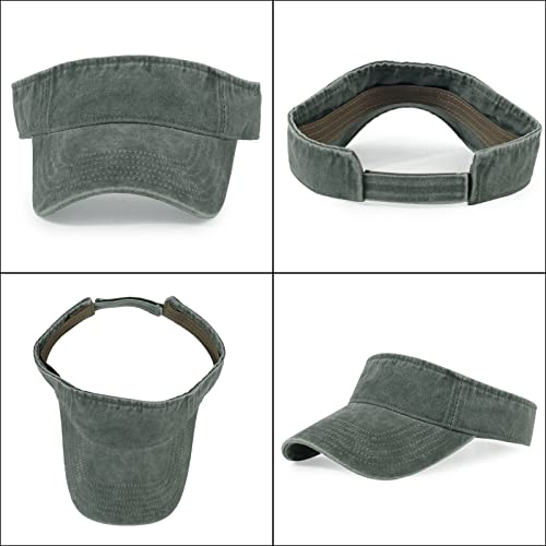 3 Pack Sun Visors For Women Men Cooling Lightweight Sports Sun Hats Adjustable Twill Cotton Run Visor #TOP3