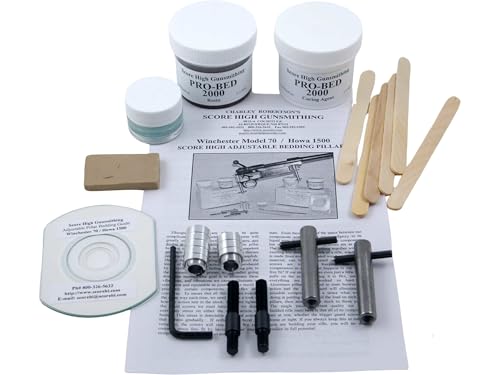 Score High Deluxe Aluminum Pillar Bedding Kit for Winchester Model 70 with Black Pro-Bed 2000