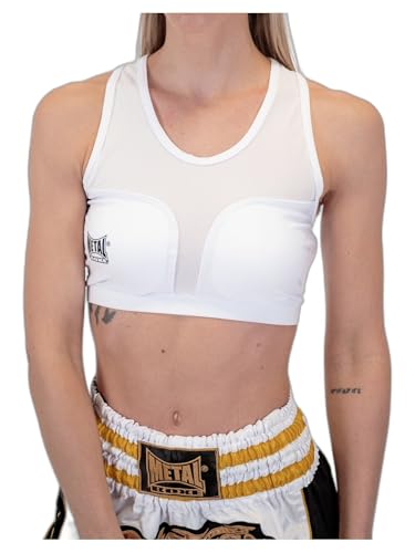 METAL BOXE - Damen-Brustschutz, Weiß, Größe S