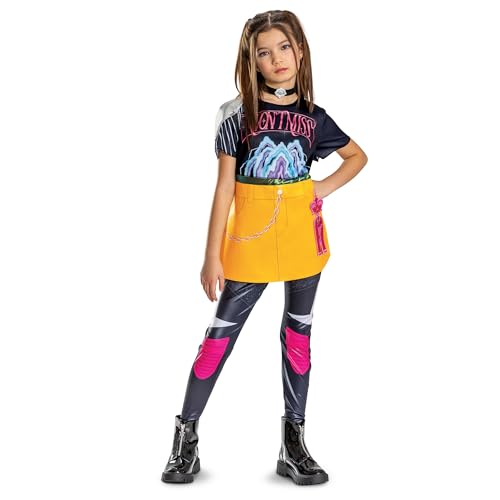 Disguise K-Pop Demon Hunters Mira Costume Official Halloween Jumpsuit Skirt and Necklace Outfit Kids Size (10-12)
