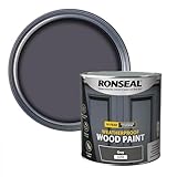 RONSEAL 10 Year Weatherproof 2 in 1 Wood Paint Grey Satin 2.5 Litre