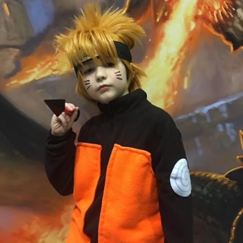 Image of WANNA PARTY Ninja Naru-To Anime Outfit for Halloween, Pretend Play & Dress-Up for Boys, Size 7 to 9 Years