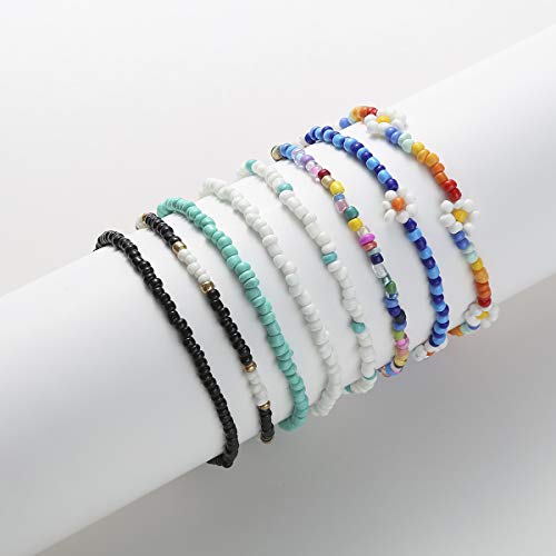 Xijin Small Beads Choker Necklace For Women Vsco Girls Cute Adjustable Beach Layered Shell Necklace Colorful Boho Seed Bead Choker Set #TOP4