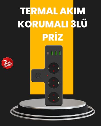 Akıllı Çoklu Priz 7 Girişli, Ev ve Ofis için