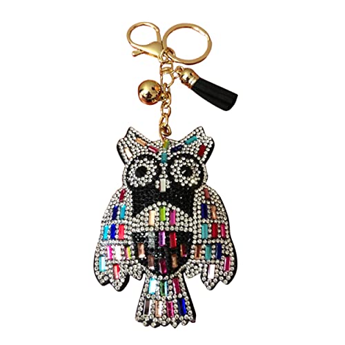 Popfizzy Owl Keychains For Women And Girls, Bling Backpack Key Chain, Rhinestone Purse Charms #TOP14