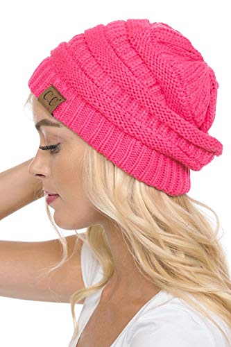 Image of C.C Exclusives Cable Knit Beanie - Thick, Soft & Warm Chunky Beanie Hats (HAT-20A)(HAT-30)(HAT-730) (YJ-816) (HAT-80)