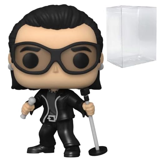 POP Rocks: U2, ZooTV - Figura de vinilo Bono Funko (empaquetado con funda protectora de caja compatible), multicolor, 9,5 cm