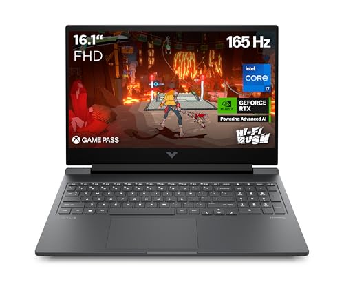 HP Victus Gaming Laptop, 16.1 Zoll FHD Display, 165 Hz, Intel Core i7-14700HX, 16 GB DDR5 RAM, 512 GB SSD, NVIDIA GeForce RTX 4070, Windows 11 Home, QWERTZ, Schwarz