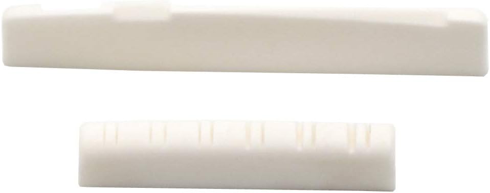 DISENS 6 String Acoustic Guitar Bone Nut and Saddle Slotted Guitar Neck Nuts Bridge Parts Replacement Musical Instrument Accessories : Musical Instruments