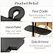 HENGJIANYI Massage Table, Portable 2 Section Foldable Tattoo Bed, Height Adjustable Lash Spa Bed with Face Cradle, Home Light Weight Facial Salon Bed with Wood Frame, Black