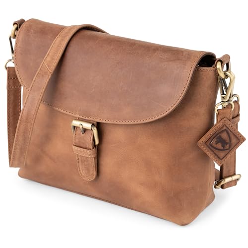 Image of BERLINER BAGS Vintage Genuine Leather Shoulder Bag Catalina, Handbag, Small Crossbody Purse for Women