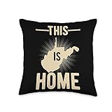 West Virginia State Map Gift for West Virginians Proud USA Fan State-This is Home Map West Virginia Throw Pillow, 16x16, Multicolor