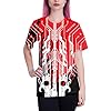 LAIDIPAS Shirts for Men Women Graphic Tees Unisex 3D Printed Short Sleeve Novelty Tops T-Shirts, Hdl-black and Red, M #3