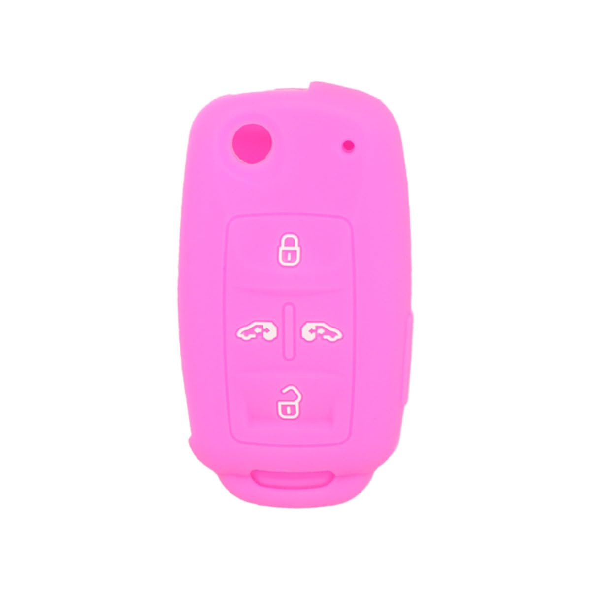BROVACS Silicone Cover Protector Case Holder Skin Jacket Compatible with VOLKSWAGEN Sharan Caravelle SEAT 5 Button Flip Remote Key Fob 4+1 BTN CV4806 Kitty Pink - Image 3