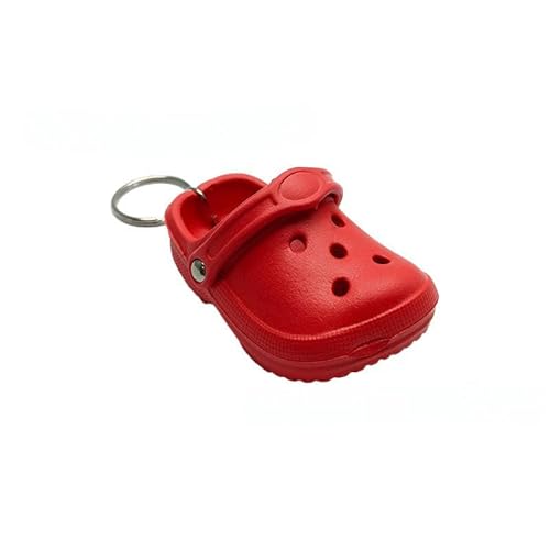 MPK DIY mini hole shoe keychain is a refreshing and summer getaway, making it a unique pendant keychain gift. (Red(A single shoe))