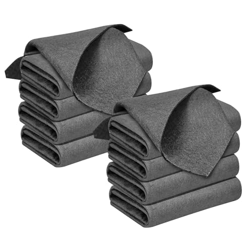 LUSEE Chiffons de Nettoyage 30x30cm, Lot de 10 Chiffon Magique de Microfibre Épaissi Réutilisables pour Vitre Miroir Voiture Salle de Bain Cuisine Bureau