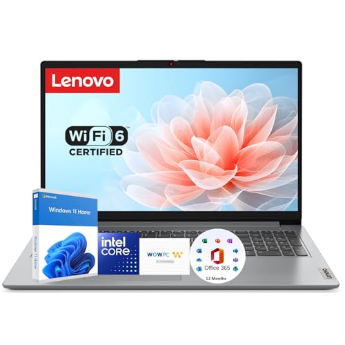 Image of Lenovo Ideapad 15.6 inch Laptop with Microsoft 365 | Intel Dual-Core CPU | 1.1TB Storage (1TB OneDrive + 128GB SSD) | 4GB RAM | Wi-Fi 6 | 10HR Battery | Windows 11