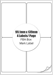 A4/4 Self Adhesive Laser/Inkjet Labels, 139mm x 99.1mm, 4 Label per A4 Sheet, 100 Sheets, 400 Labels (A4/4)