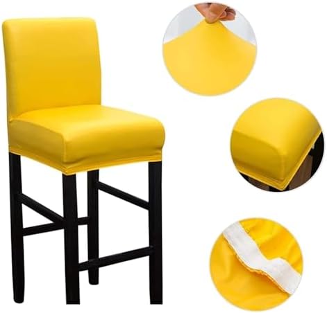 Waterproof Barstool Covers - 4 Pack Pub Chair Slipcovers for Kitchen, Home & Counter - Durable Dining Stool Protectors, Stylish & Easy to Clean