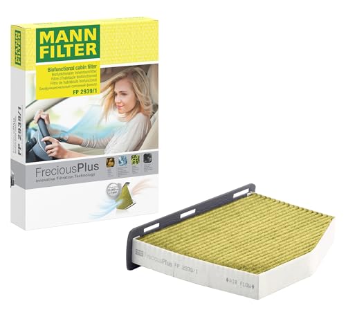 MANN-FILTER FP 2939/1 Cabin Air Filter - FreciousPlus Biofunctional Pollen Filter - For right-hand drive vehicles for Cars + Transporters