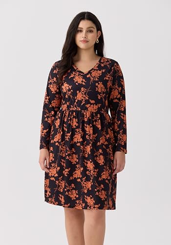 Image of RITERA Plus Size Dresses for Curvy Women Summer Spring Womens Dress V Neck Short Sleeve Casual Dress with Pockets XL-5XL