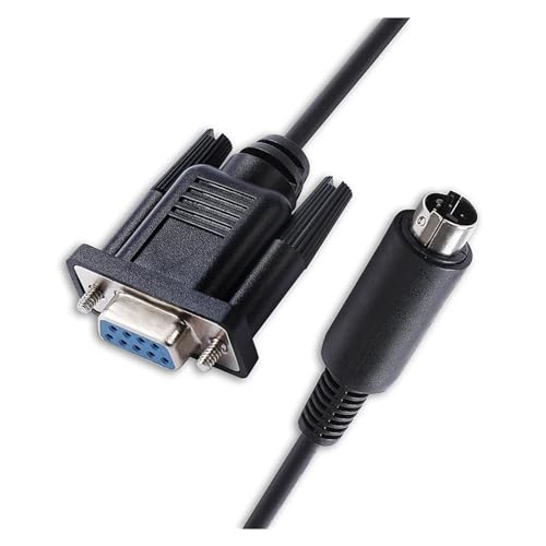 Q Series PLC Programming Cable D-sub DB9 Female RS232 Serial to MI-N Din 6-pin Cable Compatible with QC30R2(2.98m)