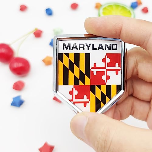 Emblema cromado coche Maryland Overdecor soluciona pegatinas desgastadas parachoques pack 2 2