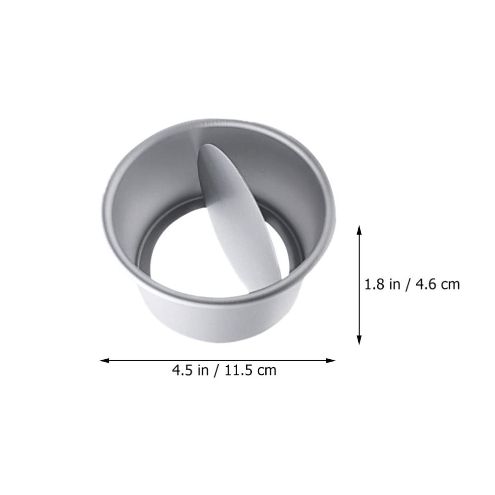 Kichvoe Set 5 Pezzi Teglie Rotonde per Dolci da Forno in Lega di Alluminio, Antiaderenti, Fondo Rimovibile, per Baking Cheesecakes e Pudding