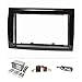 Produktbild tomzz Audio 2414-064 Doppel DIN Radioblende Set kompatibel mit FIAT Bravo 198 Bj.2007-2014 Piano Lack schwarz mit Einbaukit, Radioadapter ISO, Antennenadapter ISO DIN