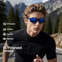 3 Pack Polarized Sports Sunglasses Men,UV Protection Half Frame Sun Glasses — image 3