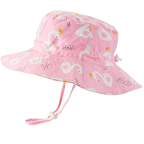 Chapéu de sol ajustável para bebês – chapéu de praia infantil para natação infantil com aba larga FP