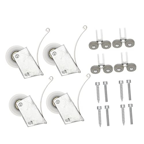 Gadpiparty 4 Juegos Polea Reemplazo Deslizándose Para Puerta Rodillos Para Muebles Armario Deslizar Carril Corredizo Rodillo De La Puerta Rodillos De Cajones Acero Inoxidable