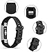 Tobfit Pack 2 Sport Bands Compatible with Fitbit Alta Bands/Alta HR/Ace, Soft TPU Replacement Wristbands with Metal Secure Buckle for Women Men (Black/Rose Gold, Small)