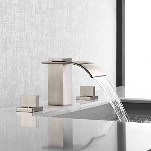 Sumerain S1408NW Waterfall Widespread Bathroom Faucet Brushed Nickel, 3 Hole 8 Inch Vanity Faucet Sumerain thumb #3