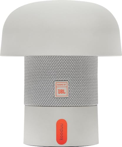 Kooduu Sensa Mini Play Lampe de table à intensité variable avec haut-parleur Bluetooth JBL Blanc