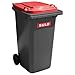 Produktbild SULO Mülltonne Müllbehälter 2 Rad MGB ***80 Liter grau mit rotem Deckel***
