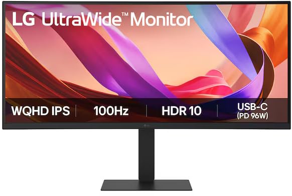 LG UltraWide 34U650A-B.AEU (34 Zoll) 21:9 Curved UWQHD IPS Monitor, HDR10, 2X HDMI 2.0, Schwarz