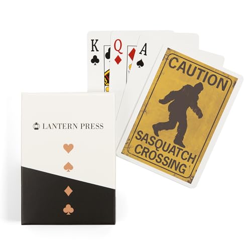 Baraja de 52 cartas tamaño póker Sasquatch Crossing Sign