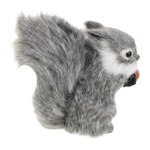 SAFIGLE 小型ふわふわ松鼠ぬいぐるみ リアルな動物模型 用学習 撮影小道具 室内装飾に