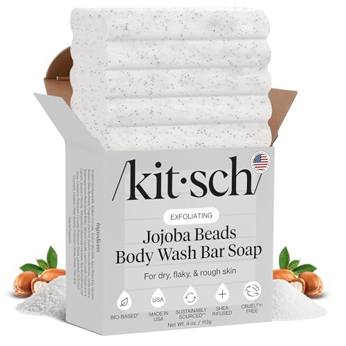 10 Best Body Wash Bars That Elevate Your Shower Experience 10 Kitsch Jojoba Beads Exfoliating Body Wash Bar