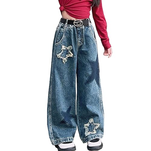 Amazon.com: YaYabroe 5-14 yrs Kids Girls Baggy Jeans Star Print