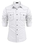 Mens Casual Button Down Shirts Western