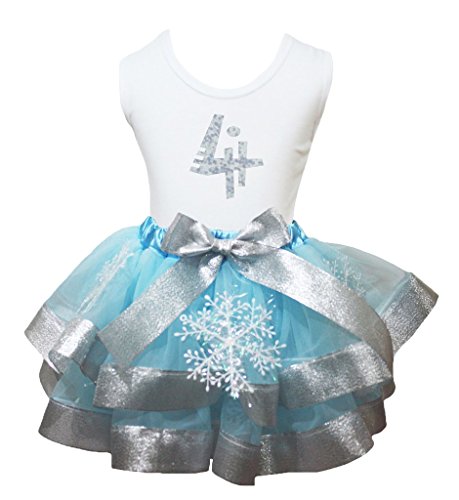 Tenue de fête flocon de neige fille pour anniversaire et shooting photo